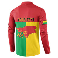 Personalized Guinea-Bissau Button Sweatshirt Coat Of Arms Flag Style - Wonder Print Shop