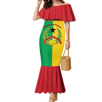 Personalized Guinea-Bissau Family Matching Mermaid Dress and Hawaiian Shirt Coat Of Arms Flag Style - Wonder Print Shop