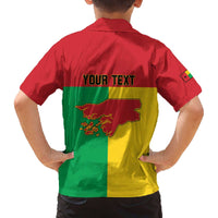 Personalized Guinea-Bissau Family Matching Off The Shoulder Long Sleeve Dress and Hawaiian Shirt Coat Of Arms Flag Style - Wonder Print Shop