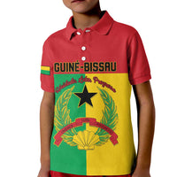 Personalized Guinea-Bissau Kid Polo Shirt Coat Of Arms Flag Style - Wonder Print Shop