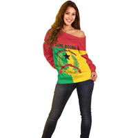 Personalized Guinea-Bissau Off Shoulder Sweater Coat Of Arms Flag Style - Wonder Print Shop