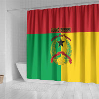 Guinea-Bissau Shower Curtain Coat Of Arms Flag Style - Wonder Print Shop