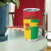Personalized Guinea-Bissau Tumbler Cup Coat Of Arms Flag Style - Wonder Print Shop