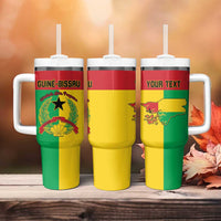 Personalized Guinea-Bissau Tumbler With Handle Coat Of Arms Flag Style - Wonder Print Shop