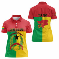 Personalized Guinea-Bissau Women Polo Shirt Coat Of Arms Flag Style - Wonder Print Shop