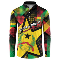 Personalized Guinea-Bissau Independence Day Button Sweatshirt Coat Of Arms With Map - Wonder Print Shop