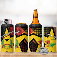 Personalized Guinea-Bissau Independence Day 4 in 1 Can Cooler Tumbler Coat Of Arms With Map - Wonder Print Shop