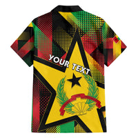 Personalized Guinea-Bissau Independence Day Family Matching Off The Shoulder Long Sleeve Dress and Hawaiian Shirt Coat Of Arms With Map - Wonder Print Shop