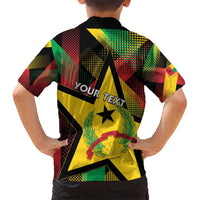 Personalized Guinea-Bissau Independence Day Family Matching Short Sleeve Bodycon Dress and Hawaiian Shirt Coat Of Arms With Map - Wonder Print Shop