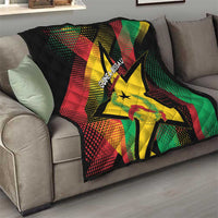 Guinea-Bissau Independence Day Quilt Coat Of Arms With Map - Wonder Print Shop