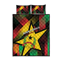 Guinea-Bissau Independence Day Quilt Bed Set Coat Of Arms With Map - Wonder Print Shop