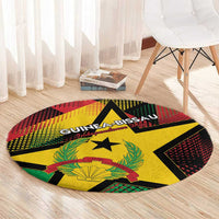 Guinea-Bissau Independence Day Round Carpet Coat Of Arms With Map - Wonder Print Shop