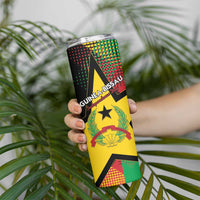 Personalized Guinea-Bissau Independence Day Skinny Tumbler Coat Of Arms With Map - Wonder Print Shop