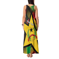 Personalized Guinea-Bissau Independence Day Tank Maxi Dress Coat Of Arms With Map - Wonder Print Shop