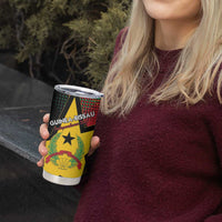 Personalized Guinea-Bissau Independence Day Tumbler Cup Coat Of Arms With Map - Wonder Print Shop