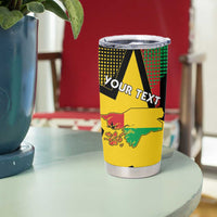 Personalized Guinea-Bissau Independence Day Tumbler Cup Coat Of Arms With Map - Wonder Print Shop