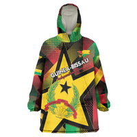 Personalized Guinea-Bissau Independence Day Wearable Blanket Hoodie Coat Of Arms With Map - Wonder Print Shop