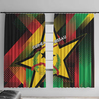 Guinea-Bissau Independence Day Window Curtain Coat Of Arms With Map - Wonder Print Shop
