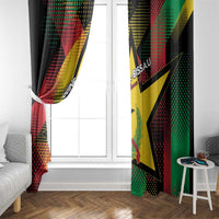 Guinea-Bissau Independence Day Window Curtain Coat Of Arms With Map - Wonder Print Shop