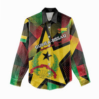 Personalized Guinea-Bissau Independence Day Women Casual Shirt Coat Of Arms With Map - Wonder Print Shop