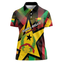 Personalized Guinea-Bissau Independence Day Women Polo Shirt Coat Of Arms With Map - Wonder Print Shop