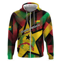 Personalized Guinea-Bissau Independence Day Zip Hoodie Coat Of Arms With Map - Wonder Print Shop