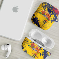 Chad Republic Day AirPods Case Coat Of Arms - Grunge Style - Wonder Print Shop