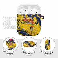 Chad Republic Day AirPods Case Coat Of Arms - Grunge Style - Wonder Print Shop