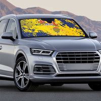 Chad Republic Day Auto Sun Shade Coat Of Arms - Grunge Style - Wonder Print Shop