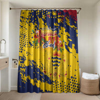 Chad Republic Day Bathroom Set Coat Of Arms - Grunge Style - Wonder Print Shop