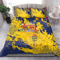 Chad Republic Day Bedding Set Coat Of Arms - Grunge Style - Wonder Print Shop