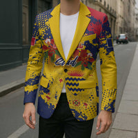 Personalized Chad Republic Day Blazer Coat Of Arms - Grunge Style - Wonder Print Shop