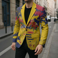 Personalized Chad Republic Day Blazer Coat Of Arms - Grunge Style - Wonder Print Shop