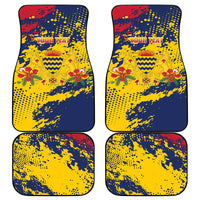 Chad Republic Day Car Mats Coat Of Arms - Grunge Style - Wonder Print Shop