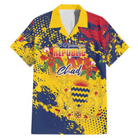 Personalized Chad Republic Day Family Matching Mermaid Dress and Hawaiian Shirt Coat Of Arms - Grunge Style - Wonder Print Shop