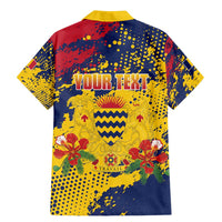 Personalized Chad Republic Day Family Matching Mermaid Dress and Hawaiian Shirt Coat Of Arms - Grunge Style - Wonder Print Shop