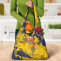 Chad Republic Day Grocery Bag Coat Of Arms - Grunge Style - Wonder Print Shop