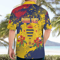 Personalized Chad Republic Day Hawaiian Shirt Coat Of Arms - Grunge Style - Wonder Print Shop