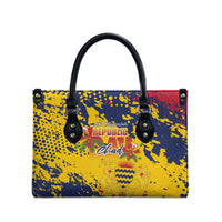 Chad Republic Day Leather Bag Coat Of Arms - Grunge Style - Wonder Print Shop