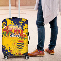 Chad Republic Day Luggage Cover Coat Of Arms - Grunge Style - Wonder Print Shop