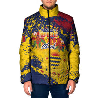 Personalized Chad Republic Day Padded Jacket Coat Of Arms - Grunge Style - Wonder Print Shop