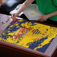 Chad Republic Day Puzzle Coat Of Arms - Grunge Style - Wonder Print Shop