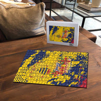 Chad Republic Day Puzzle Coat Of Arms - Grunge Style - Wonder Print Shop