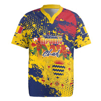 Personalized Chad Republic Day Rugby Jersey Coat Of Arms - Grunge Style - Wonder Print Shop