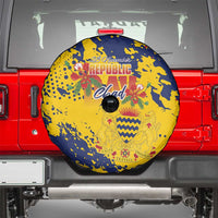 Chad Republic Day Spare Tire Cover Coat Of Arms - Grunge Style - Wonder Print Shop