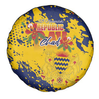 Chad Republic Day Spare Tire Cover Coat Of Arms - Grunge Style - Wonder Print Shop
