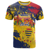 Personalized Chad Republic Day T Shirt Coat Of Arms - Grunge Style - Wonder Print Shop