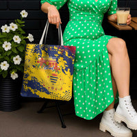 Chad Republic Day Tote Bag Coat Of Arms - Grunge Style - Wonder Print Shop