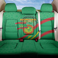 Mauritania Independence Day Back Car Seat Cover Coat Of Arms With Map - Wonder Print Shop
