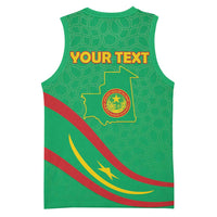 Personalized Mauritania Independence Day Basketball Jersey Coat Of Arms With Map - Wonder Print Shop